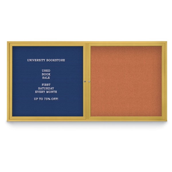 Corkboard, Medium Grey/Bronze, 72"x48"
